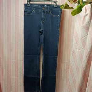 St. John's Bay Women's Straight Leg Jeans in Dark Blue